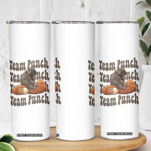 Team Punch Monkey Skinny Tumbler Baby Monkey And Plush Toy Viral TS14 Print Your Wear