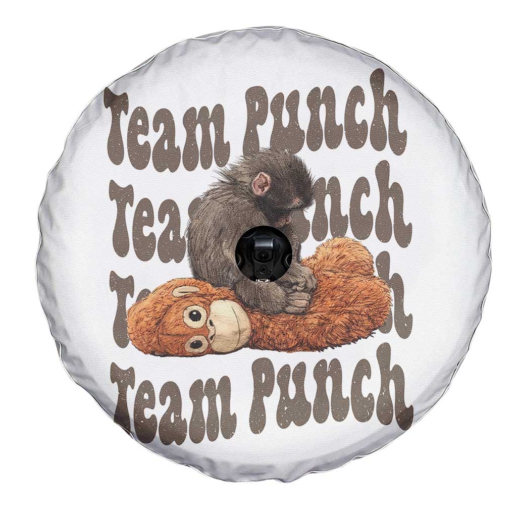 Team Punch Monkey Spare Tire Cover Baby Monkey And Plush Toy Viral TS14 Print Your Wear