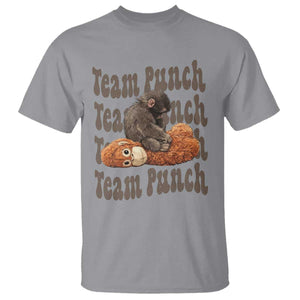 Team Punch Monkey T Shirt Baby Monkey And Plush Toy Viral TS14 Sport Gray Print Your Wear