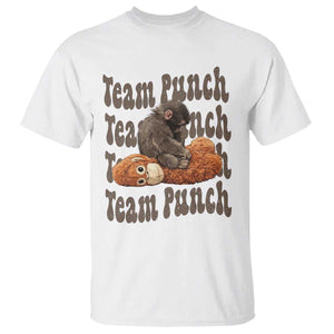 Team Punch Monkey T Shirt Baby Monkey And Plush Toy Viral TS14 White Print Your Wear