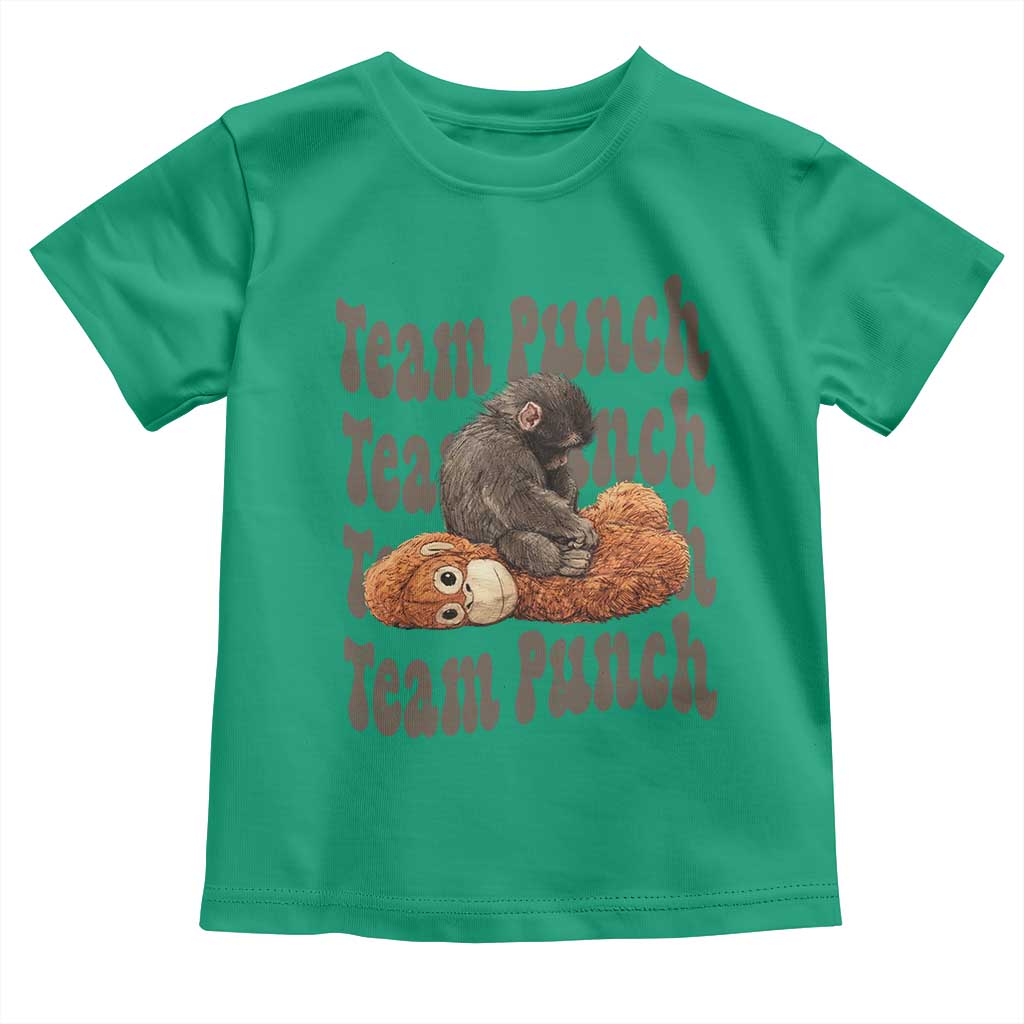 Team Punch Monkey Toddler T Shirt Baby Monkey And Plush Toy Viral TS14 Irish Green Print Your Wear