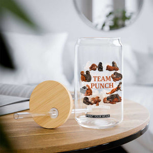 Team Punch Monkey Glass Can Viral Baby Monkey Meme TS14 Print Your Wear