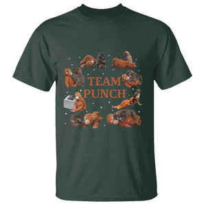 Team Punch Monkey T Shirt Viral Baby Monkey Meme TS14 Dark Forest Green Print Your Wear