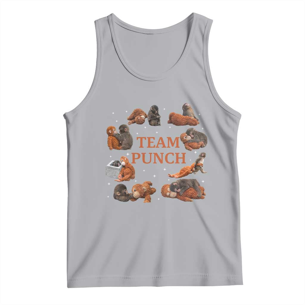 Team Punch Monkey Tank Top Viral Baby Monkey Meme TS14 Athletic Heather Print Your Wear