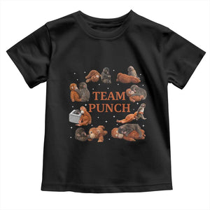 Team Punch Monkey Toddler T Shirt Viral Baby Monkey Meme TS14 Black Print Your Wear