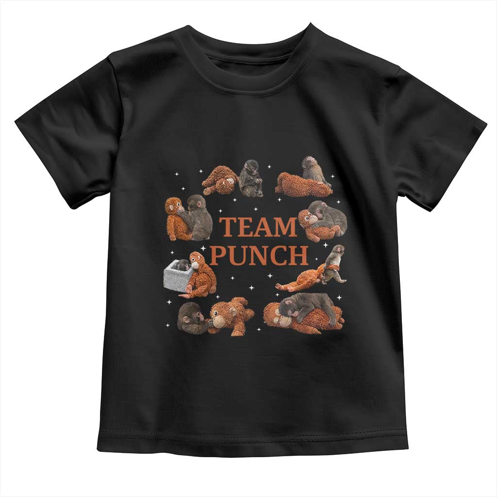 Team Punch Monkey Toddler T Shirt Viral Baby Monkey Meme TS14 Black Print Your Wear