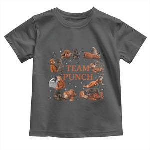 Team Punch Monkey Toddler T Shirt Viral Baby Monkey Meme TS14 Dark Heather Print Your Wear