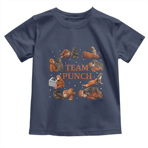 Team Punch Monkey Toddler T Shirt Viral Baby Monkey Meme TS14 Navy Print Your Wear
