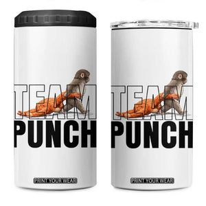 Team Punch Monkey 4 in 1 Can Cooler Tumbler Viral Trend Baby Monkey Meme TS14 One Size: 16 oz White Print Your Wear