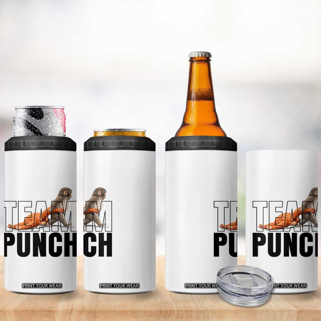 Team Punch Monkey 4 in 1 Can Cooler Tumbler Viral Trend Baby Monkey Meme TS14 Print Your Wear
