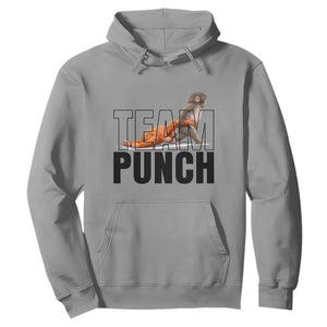 Team Punch Monkey Hoodie Viral Trend Baby Monkey Meme TS14 Sport Gray Print Your Wear
