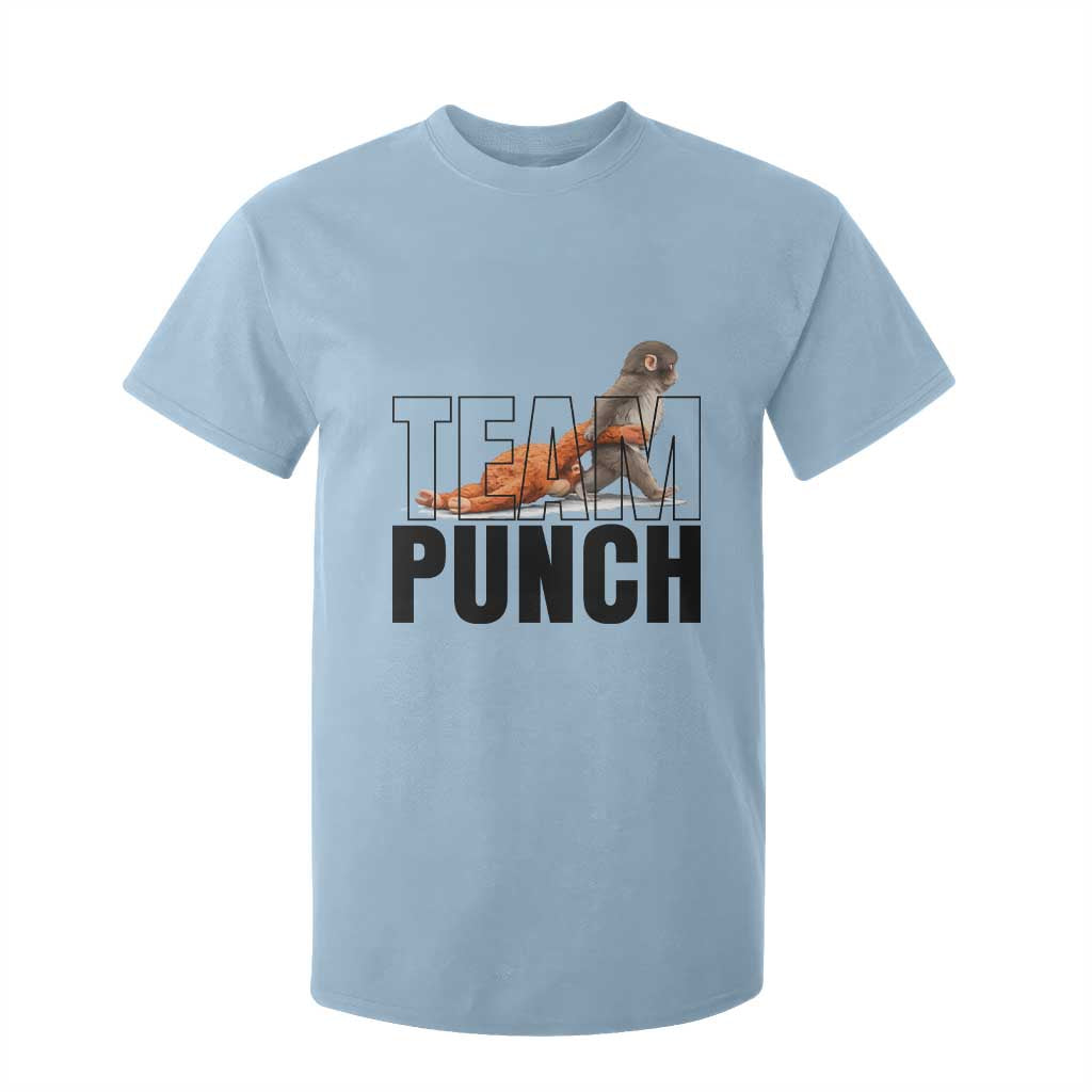 Team Punch Monkey T Shirt For Kid Viral Trend Baby Monkey Meme TS14 Light Blue Print Your Wear
