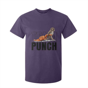 Team Punch Monkey T Shirt For Kid Viral Trend Baby Monkey Meme TS14 Purple Print Your Wear