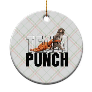 Team Punch Monkey Ceramic Ornament Viral Trend Baby Monkey Meme TS14 1pc Christmas Plaid Print Your Wear