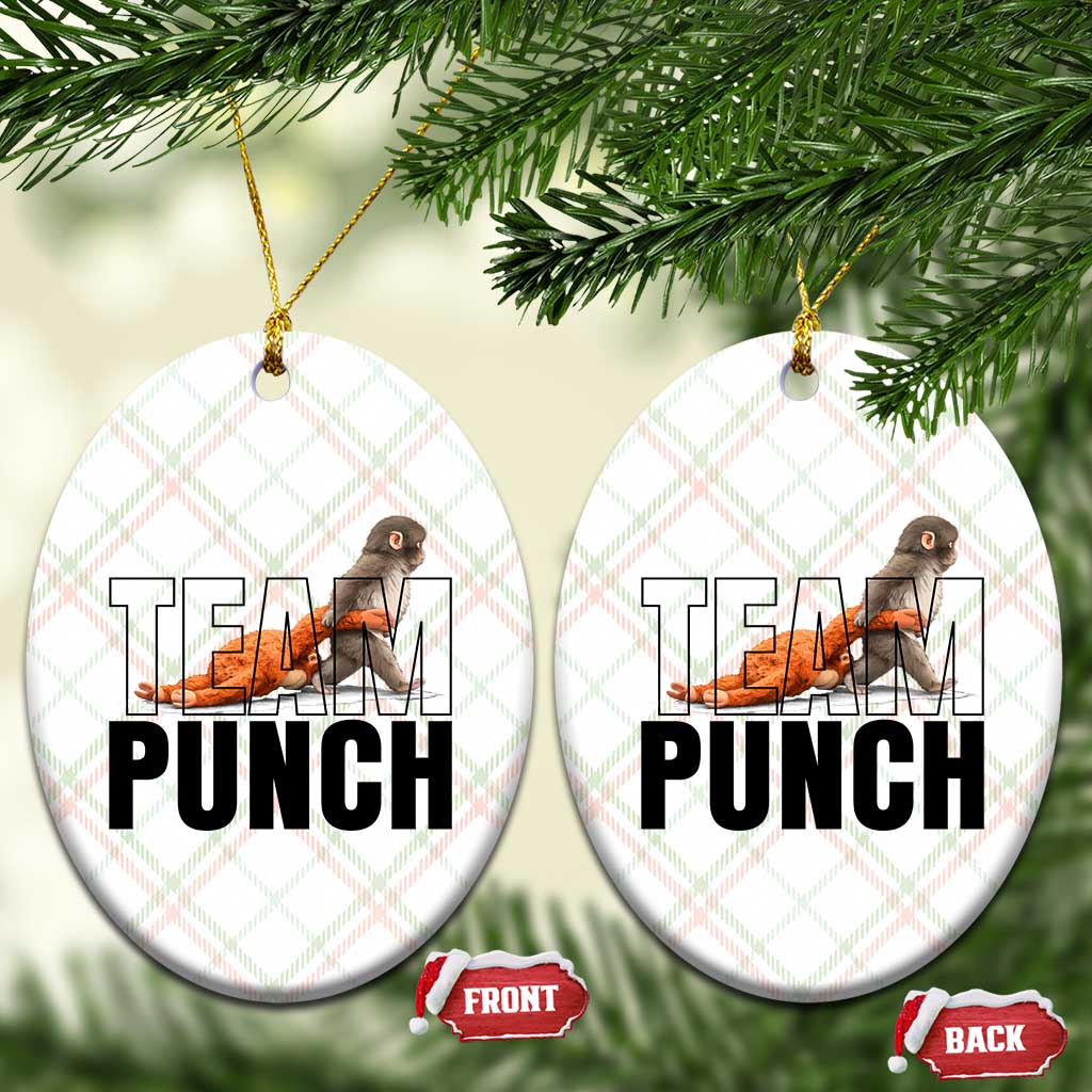 Team Punch Monkey Ceramic Ornament Viral Trend Baby Monkey Meme TS14 Print Your Wear