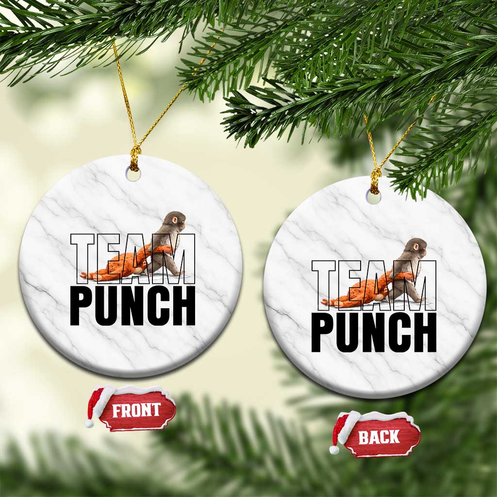 Team Punch Monkey Ceramic Ornament Viral Trend Baby Monkey Meme TS14 1pc White Marble Print Your Wear