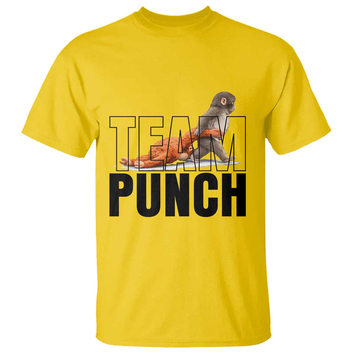 Team Punch Monkey T Shirt Viral Trend Baby Monkey Meme TS14 Daisy Print Your Wear