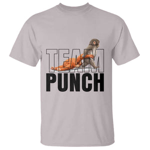Team Punch Monkey T Shirt Viral Trend Baby Monkey Meme TS14 Ice Gray Print Your Wear