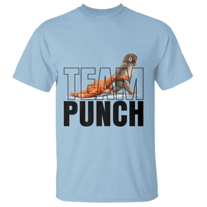 Team Punch Monkey T Shirt Viral Trend Baby Monkey Meme TS14 Light Blue Print Your Wear