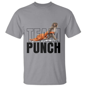 Team Punch Monkey T Shirt Viral Trend Baby Monkey Meme TS14 Sport Gray Print Your Wear