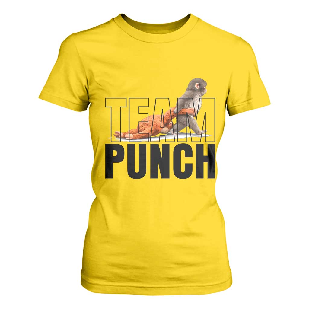 Team Punch Monkey T Shirt For Women Viral Trend Baby Monkey Meme TS14 Daisy Print Your Wear