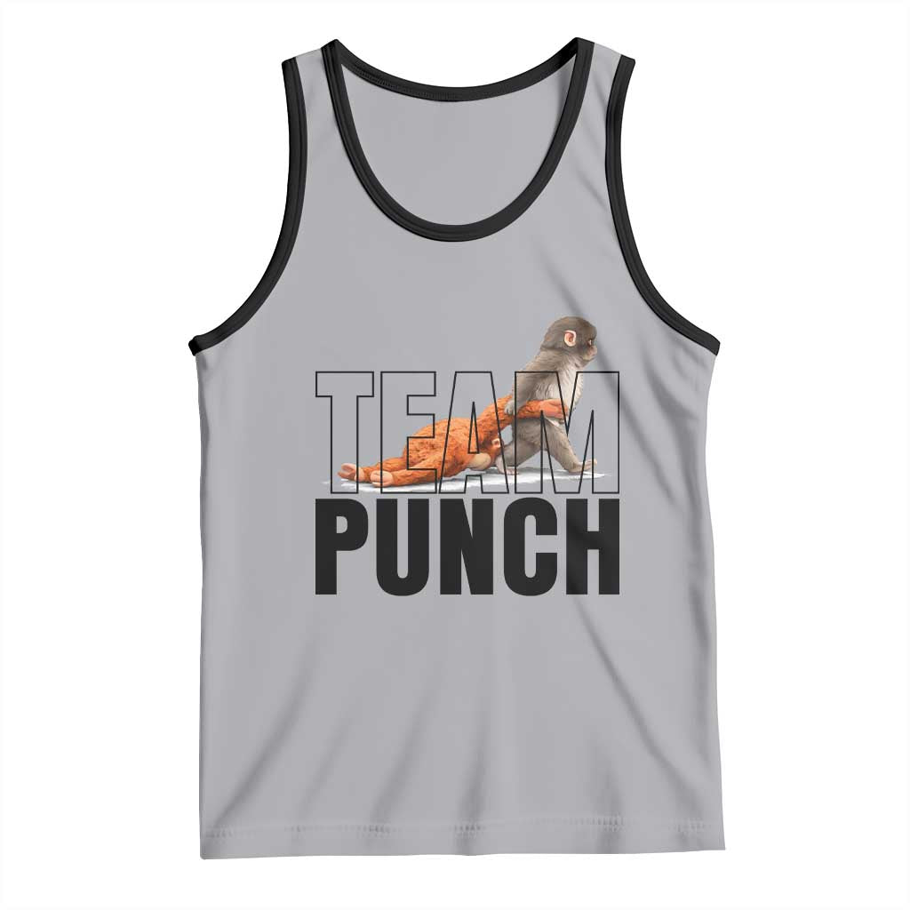 Team Punch Monkey Tank Top Viral Trend Baby Monkey Meme TS14 Athletic Heather Black Print Your Wear
