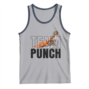 Team Punch Monkey Tank Top Viral Trend Baby Monkey Meme TS14 Athletic Heather Navy Print Your Wear