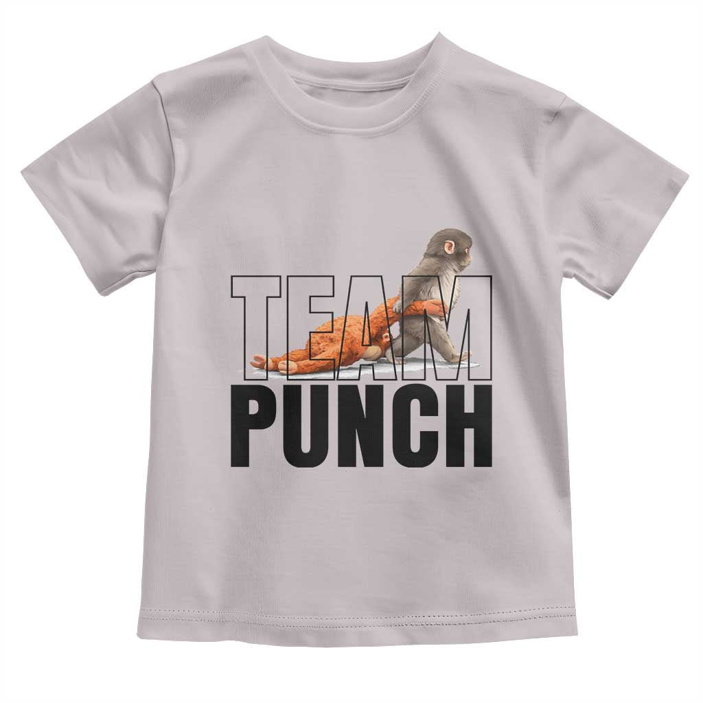 Team Punch Monkey Toddler T Shirt Viral Trend Baby Monkey Meme TS14 Ice Gray Print Your Wear