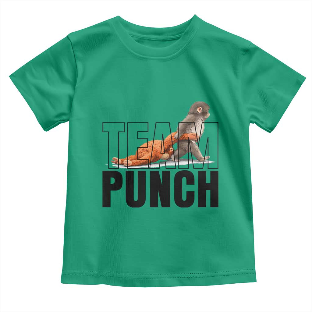 Team Punch Monkey Toddler T Shirt Viral Trend Baby Monkey Meme TS14 Irish Green Print Your Wear