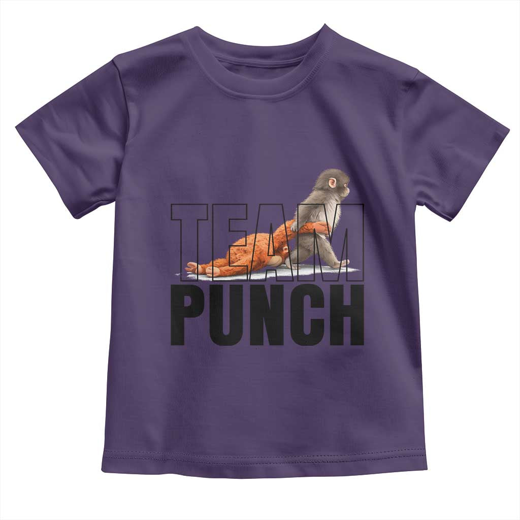 Team Punch Monkey Toddler T Shirt Viral Trend Baby Monkey Meme TS14 Purple Print Your Wear