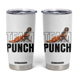 Team Punch Monkey Tumbler Cup Viral Trend Baby Monkey Meme TS14 White Print Your Wear