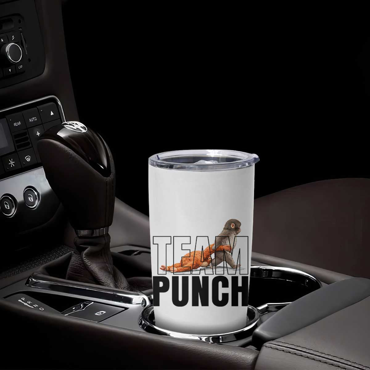 Team Punch Monkey Tumbler Cup Viral Trend Baby Monkey Meme TS14 Print Your Wear
