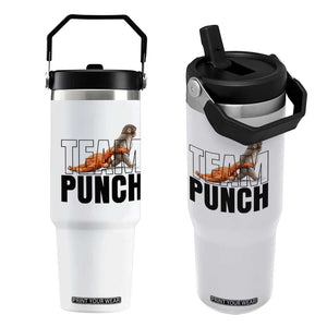 Team Punch Monkey Flip Straw Tumbler Viral Trend Baby Monkey Meme TS14 One Size: 30 oz White Print Your Wear