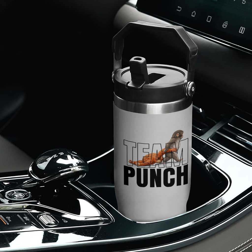 Team Punch Monkey Flip Straw Tumbler Viral Trend Baby Monkey Meme TS14 Print Your Wear