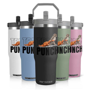 Team Punch Monkey Flip Straw Tumbler Viral Trend Baby Monkey Meme TS14 Print Your Wear