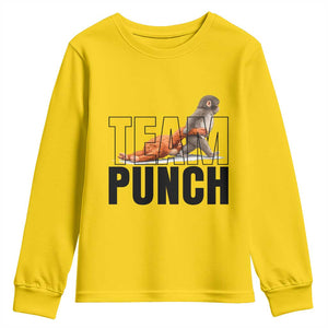 Team Punch Monkey Youth Sweatshirt Viral Trend Baby Monkey Meme TS14 Daisy Print Your Wear