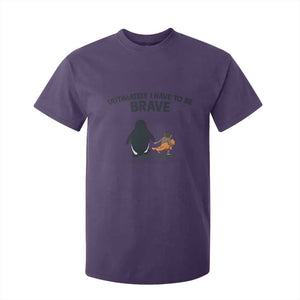 Punch Monkey And Nihilist Penguin Viral T Shirt For Kid Ultimately I Have To Be Brave TS14 Purple Print Your Wear
