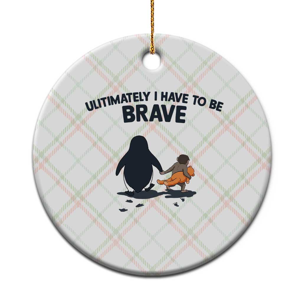 Punch Monkey And Nihilist Penguin Viral Ceramic Ornament Ultimately I Have To Be Brave TS14 1pc Christmas Plaid Print Your Wear