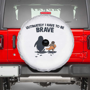 Punch Monkey And Nihilist Penguin Viral Spare Tire Cover Ultimately I Have To Be Brave TS14 White Print Your Wear
