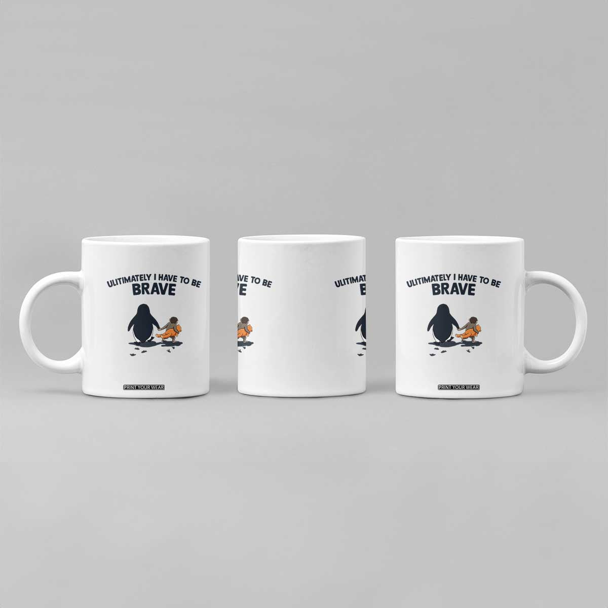 Punch Monkey And Nihilist Penguin Viral Coffee Mug Ultimately I Have To Be Brave TS14 Print Your Wear
