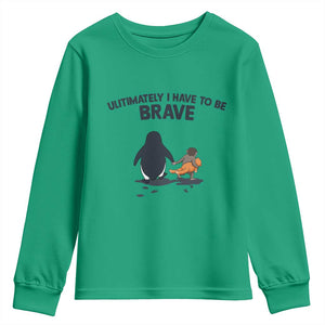 Punch Monkey And Nihilist Penguin Viral Youth Sweatshirt Ultimately I Have To Be Brave TS14 Irish Green Print Your Wear