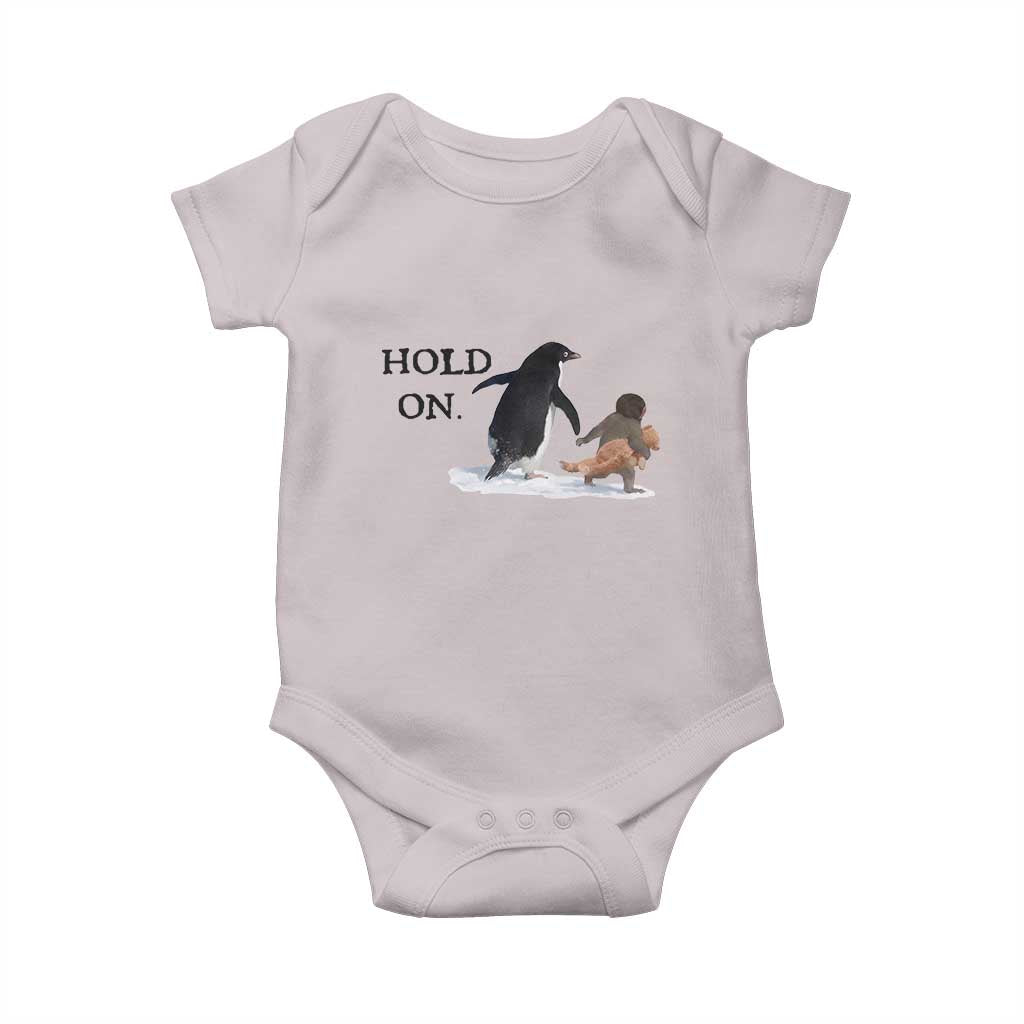 Baby Monkey Punch Viral Trend Baby Onesie Hold On TS14 Ice Gray Print Your Wear