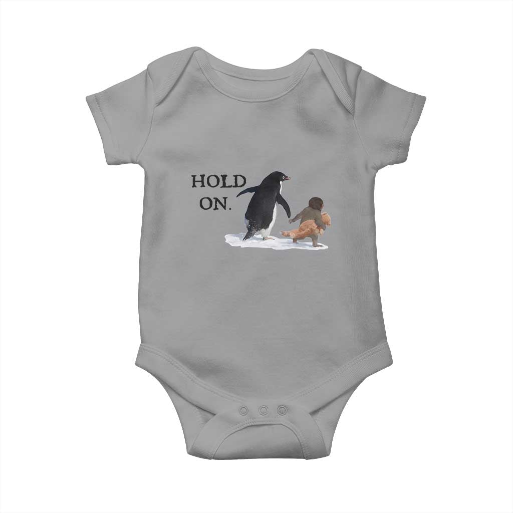 Baby Monkey Punch Viral Trend Baby Onesie Hold On TS14 Sport Gray Print Your Wear