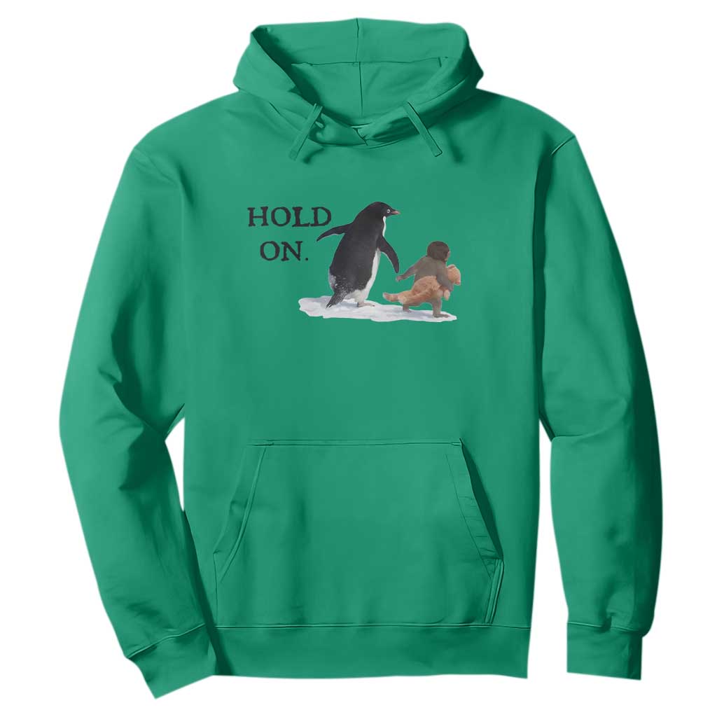 Baby Monkey Punch Viral Trend Hoodie Hold On TS14 Irish Green Print Your Wear