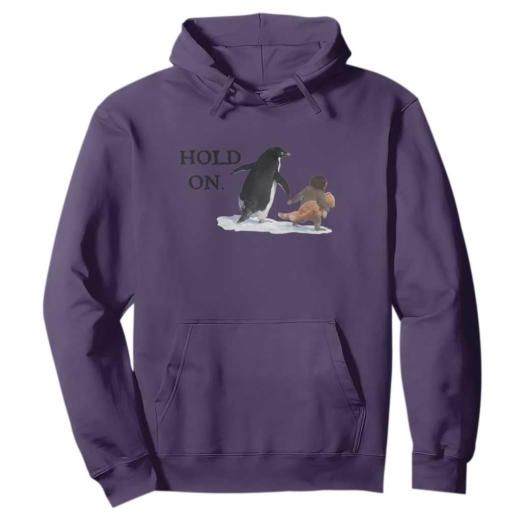 Baby Monkey Punch Viral Trend Hoodie Hold On TS14 Purple Print Your Wear