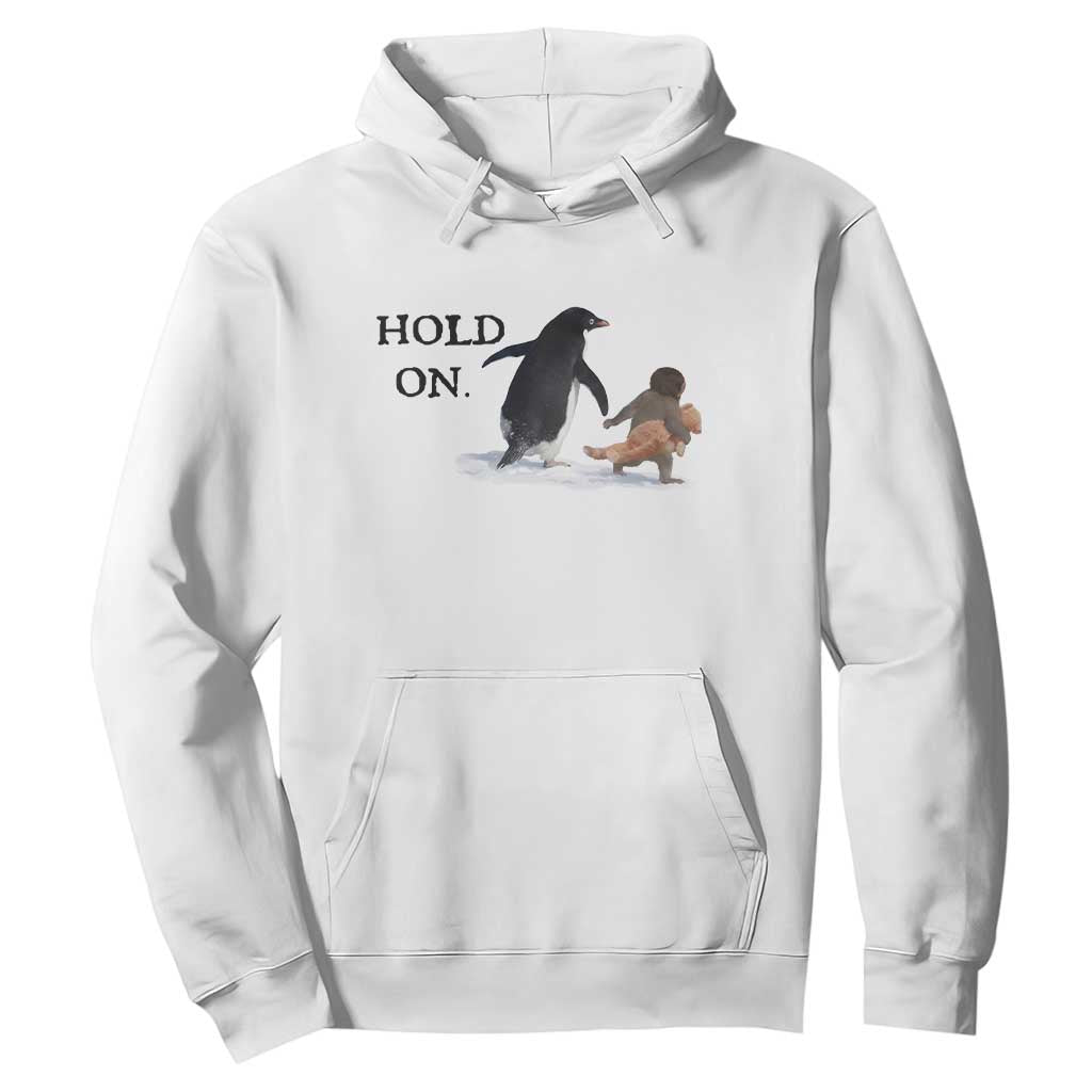 Baby Monkey Punch Viral Trend Hoodie Hold On TS14 White Print Your Wear