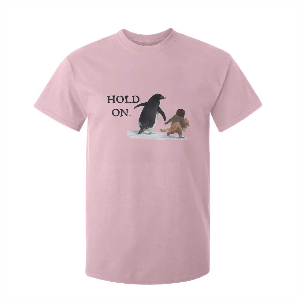 Baby Monkey Punch Viral Trend T Shirt For Kid Hold On TS14 Light Pink Print Your Wear