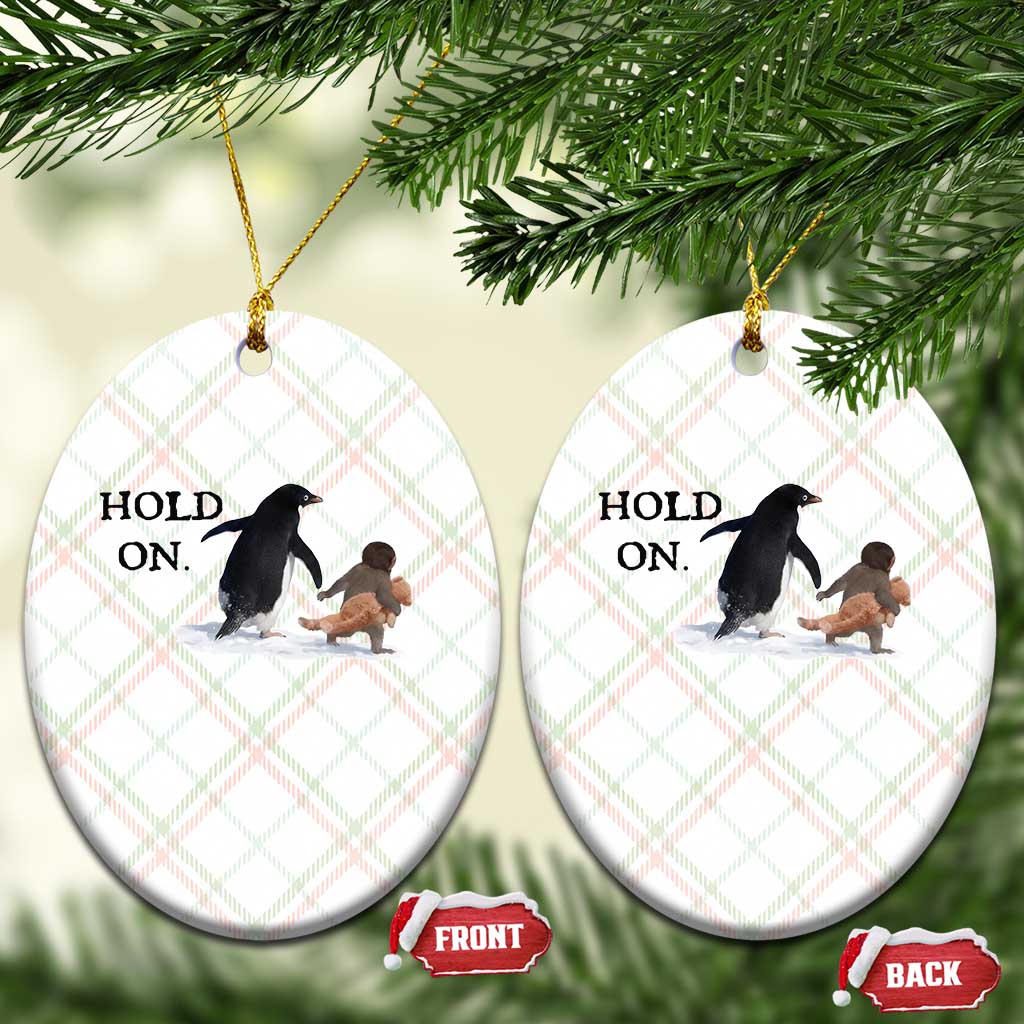 Baby Monkey Punch Viral Trend Ceramic Ornament Hold On TS14 Print Your Wear