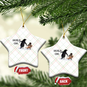 Baby Monkey Punch Viral Trend Ceramic Ornament Hold On TS14 Print Your Wear