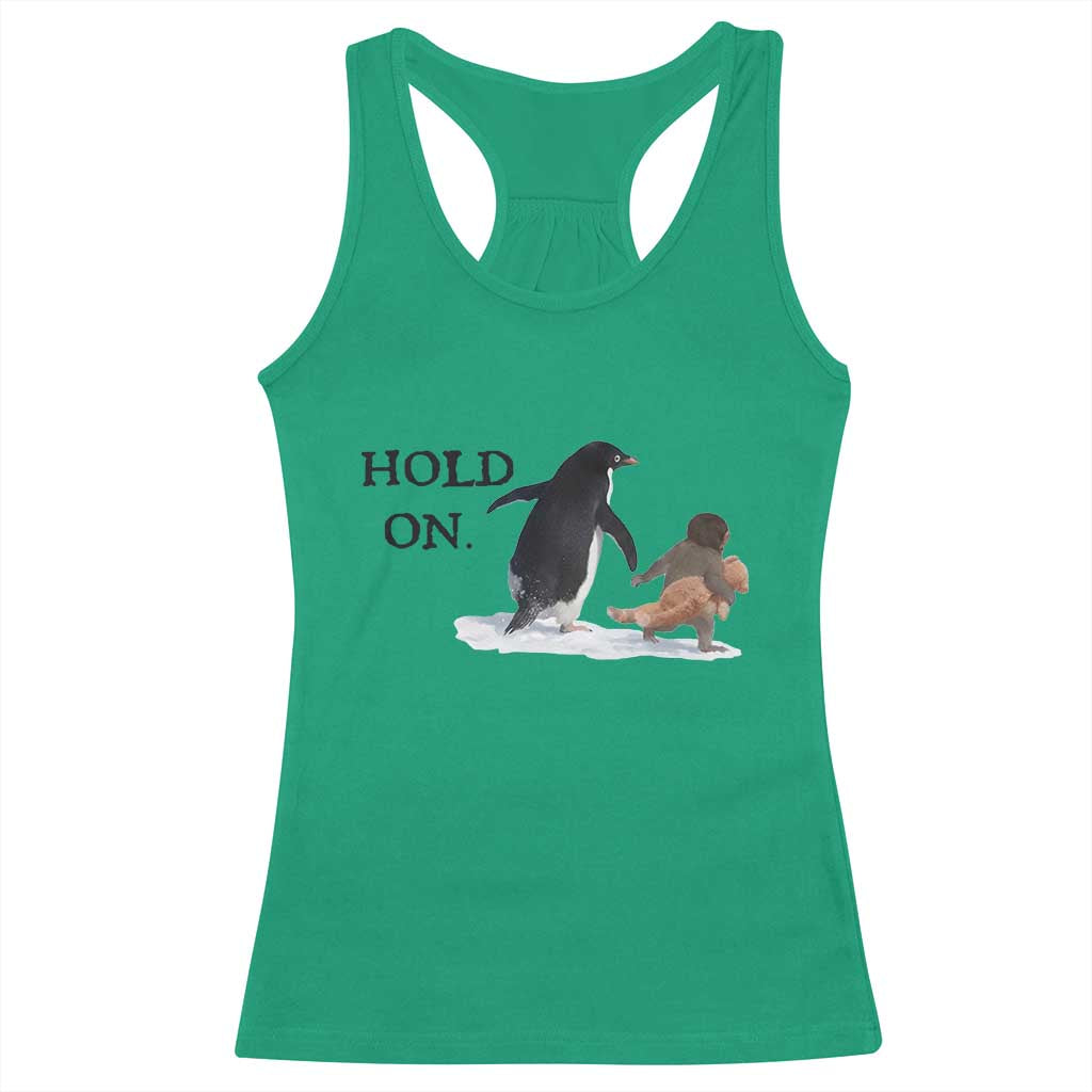 Baby Monkey Punch Viral Trend Racerback Tank Top Hold On TS14 Irish Green Print Your Wear